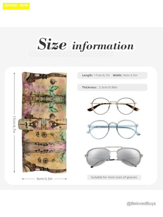 Paris Eiffel Tower Microfiber PU Leather Glasses Case Pouch main image 5